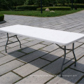 factory directly 6 foot white rectangular HDPE top steel frame party banquet folding plastic table